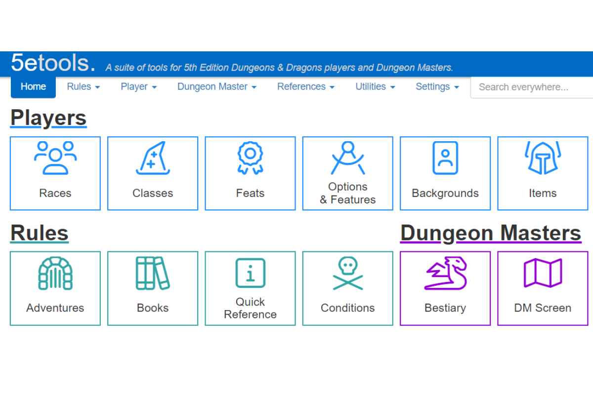 5e Tools Website Review